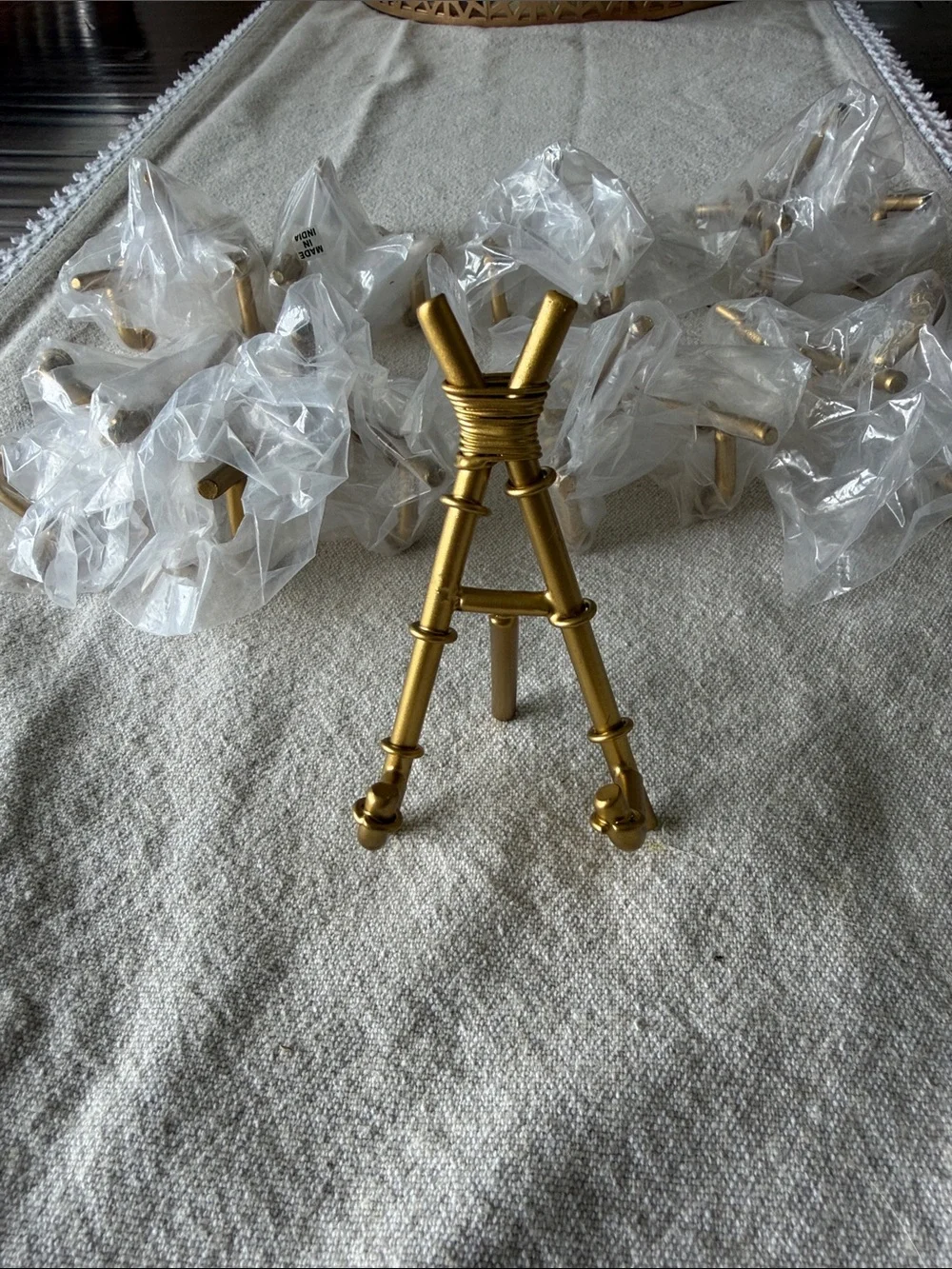 Gold metal card holders